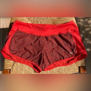 Bright Red Nike Running Shorts